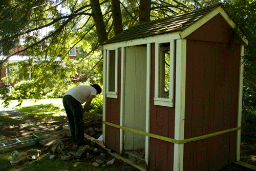outhouse moved for repair