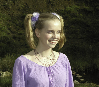 Jennifer Higham playing Olive in the movie of Gail Carson Levine's novel Ella Enchanted